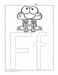The Letter F Coloring Page